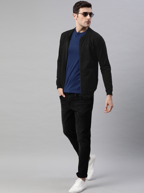 

Van Heusen Men Black Solid Sweatshirt