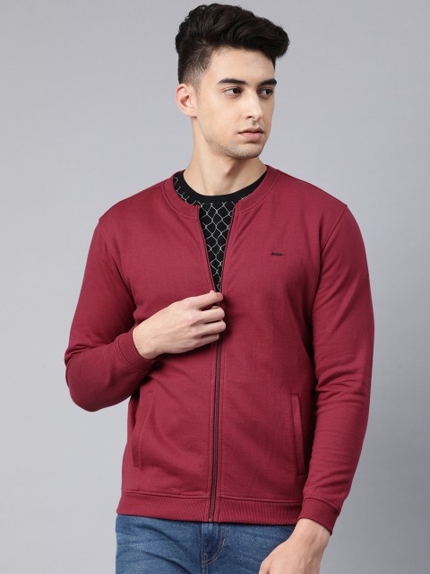 

Van Heusen Men Maroon Solid Sweatshirt