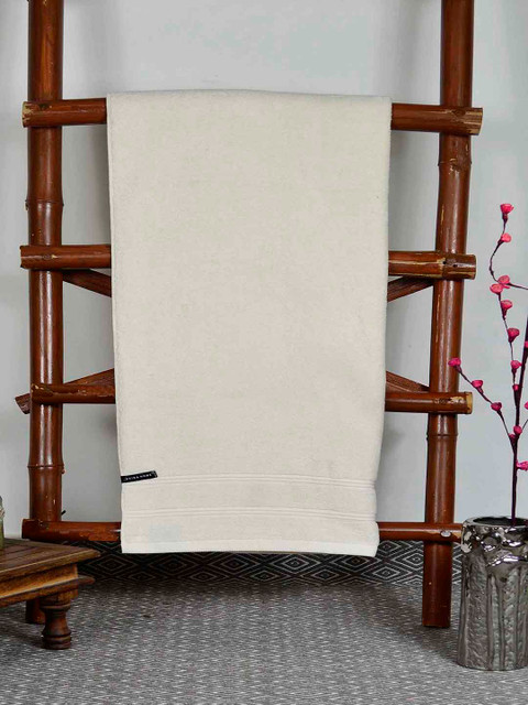 

Avira Home Cream-Coloured Solid 500 GSM Reversible Cotton Bath Towel