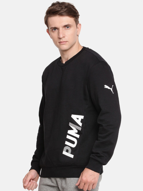 

Puma Men Black Printed Modern Sports Crew FL Hooded Sweatshirt