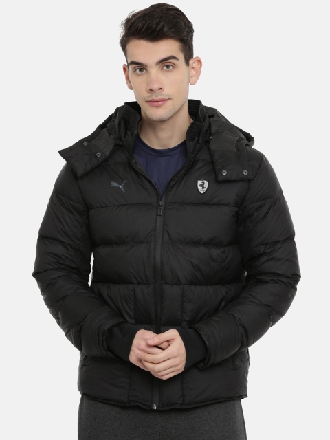 

PUMA Motorsport Men Black Solid Roll Up Ferrari Down Puffer Jacket