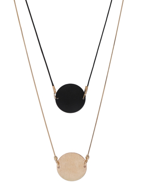 

Blisscovered Women Gold-Toned & Black Pendant with Chain