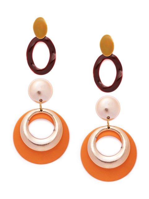 

Blisscovered Set Of 2 Drop Earrings, Rose gold