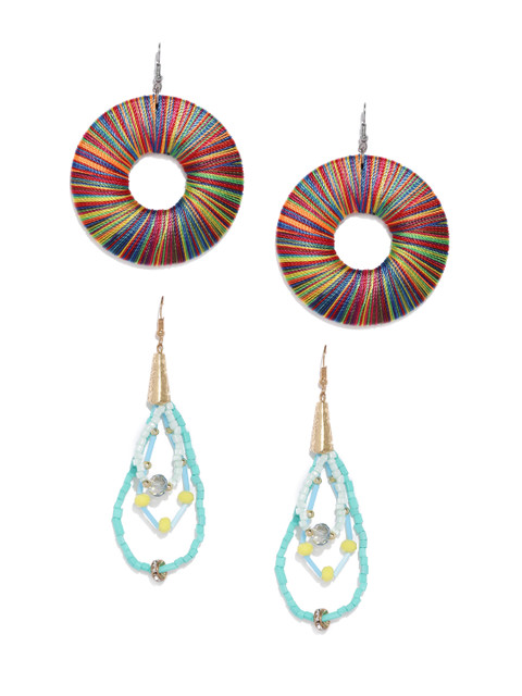

Blisscovered Women Set of 2 Drop Earrings, Multi