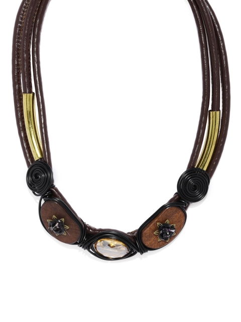 

Blisscovered Women Brown & Black Necklace