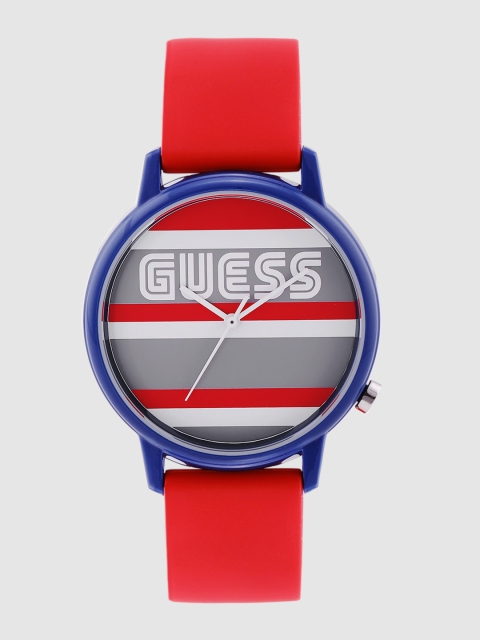 

GUESS Unisex Grey & Red Analogue Watch V1028M4