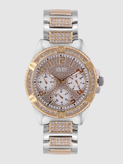 

GUESS Women Gold-Toned Stone Studded Analogue Watch W1156L5