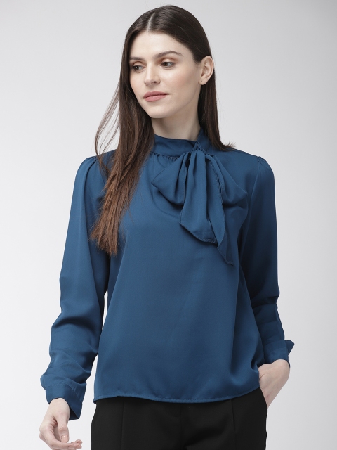 

20Dresses Women Blue Solid Top