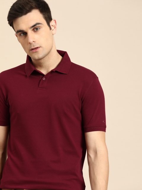 

ether Men Maroon Non-Fading Hi-IQ Polo Tshirt