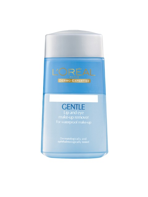 

LOreal Paris Dermo-Expertise Gentle Waterproof Lip & Eye Makeup Remover 125 ml, Blue