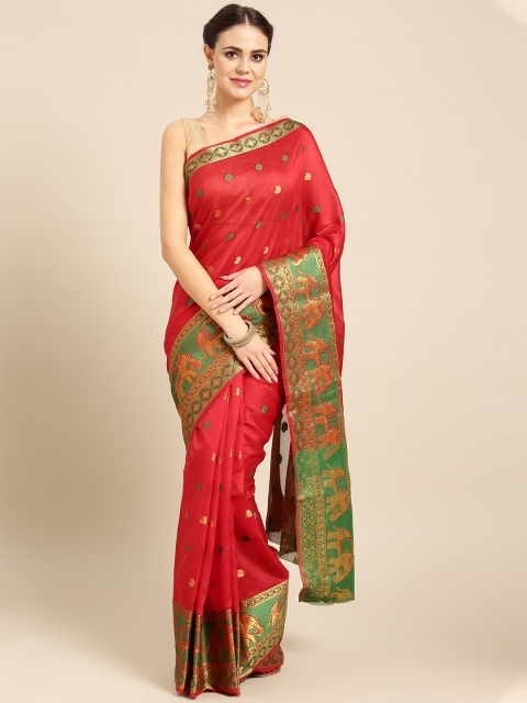

Ishin Red & Golden Woven Design Saree