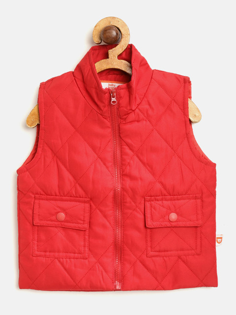 

612 league Boys Red Solid Quilted Jacket