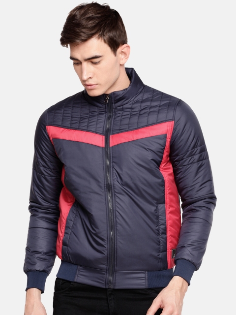 

SPYKAR Men Navy Blue Solid Insulator Bomber Jacket
