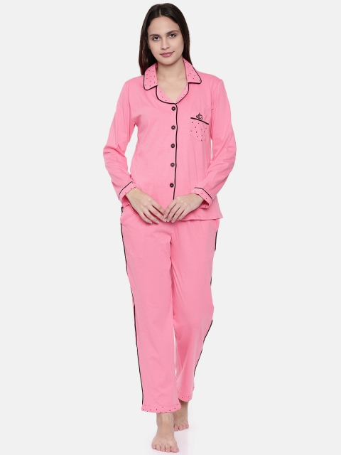 

Clt.s Women Pink Printed Night suit