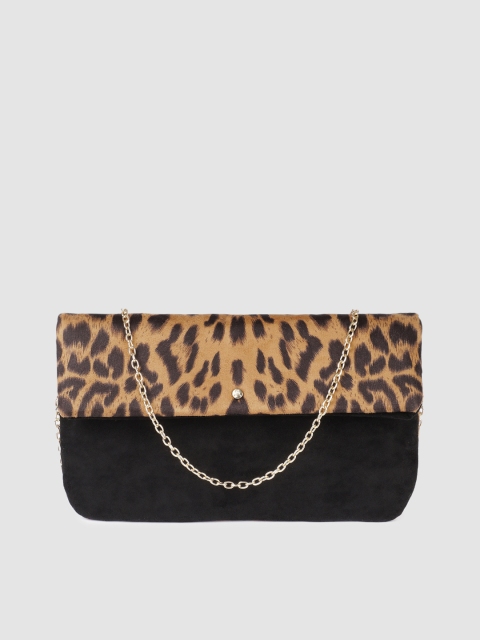 

Accessorize Black & Brown Leopard Printed Clutch