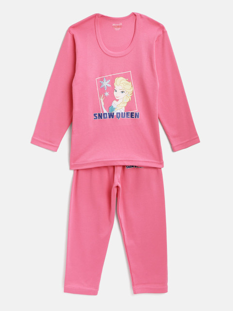 

BODYCARE INSIDER Girls Pink Printed Thermal Set