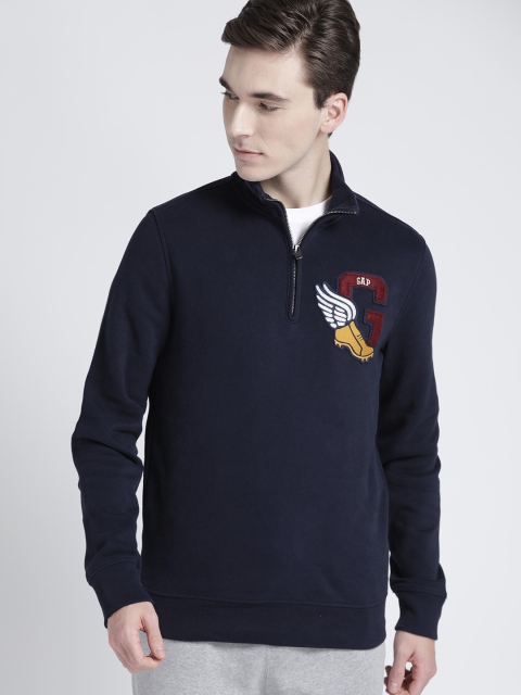 

GAP Men's Logo Fleece Sweatshirt, Navy blue