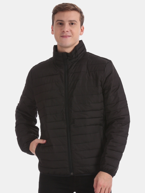 

GAP Men Black Solid Padded Jacket