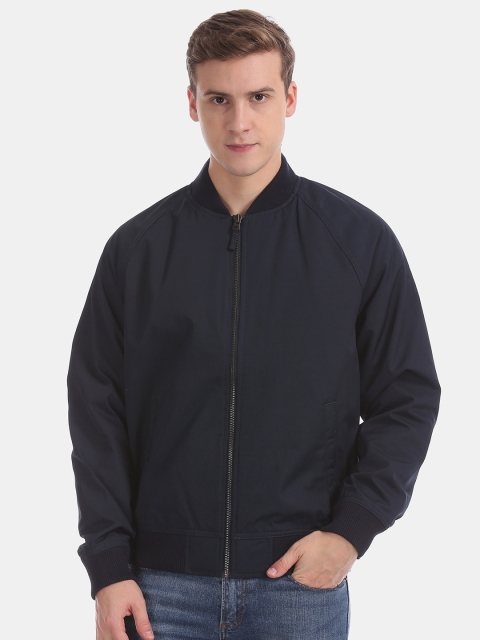 

GAP Men Navy Blue Solid Bomber Jacket