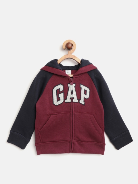 

GAP Boys Burgundy Applique Hooded Sweatshirt
