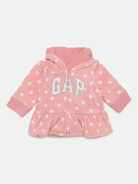 

GAP Girls Pink Self-Design Hooded Sweatshirt