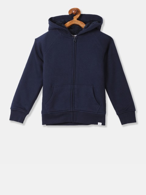 

GAP Boys Navy Blue Solid Hooded Sweatshirt