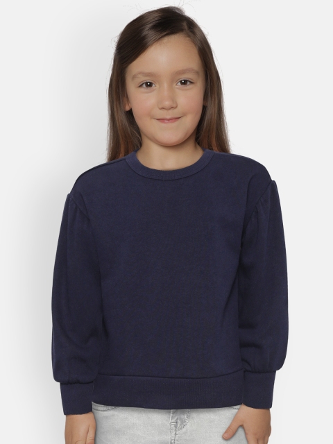 

GAP Girls Navy Blue Solid Sweatshirt