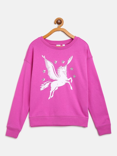 

GAP Girls Pink Printed Sweatshirt