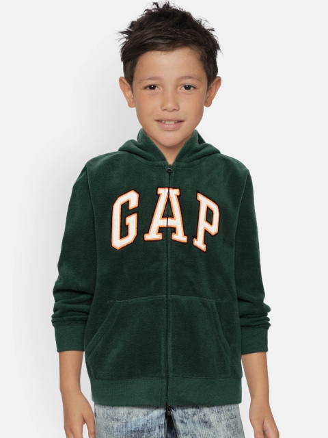 

GAP Boys Green Applique Hooded Sweatshirt