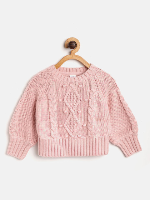

GAP Girls Pink Cable-Knit Sweater