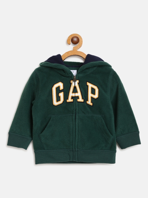 

GAP Boys Green Applique Hooded Sweatshirt