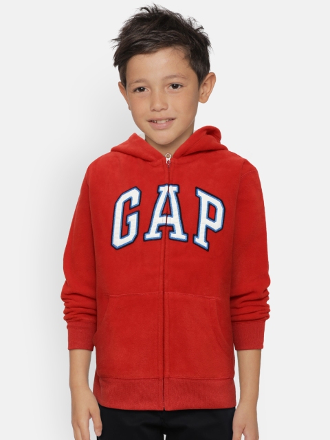 

GAP Boys Red Applique Hooded Sweatshirt
