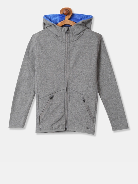 

GAP Boys Grey Solid Hooded Sweatshirt