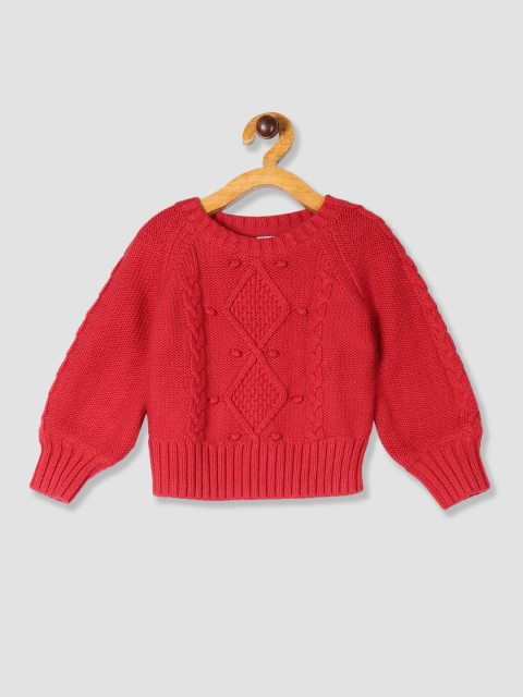 

GAP Girls Red Cable Knit Pullover Sweater