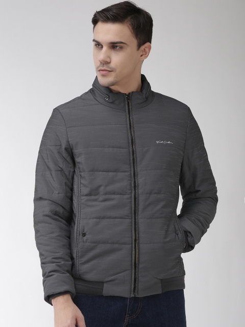 

Fort Collins Men Charcoal Grey Solid Padded Jacket