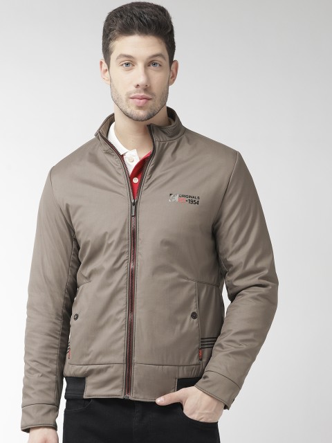 

Fort Collins Men Taupe Solid Padded Jacket
