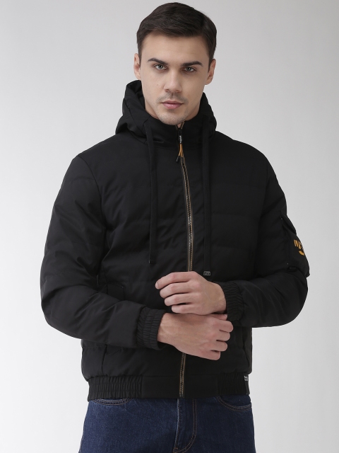 

Fort Collins Men Black Solid Hooded Padded Jacket
