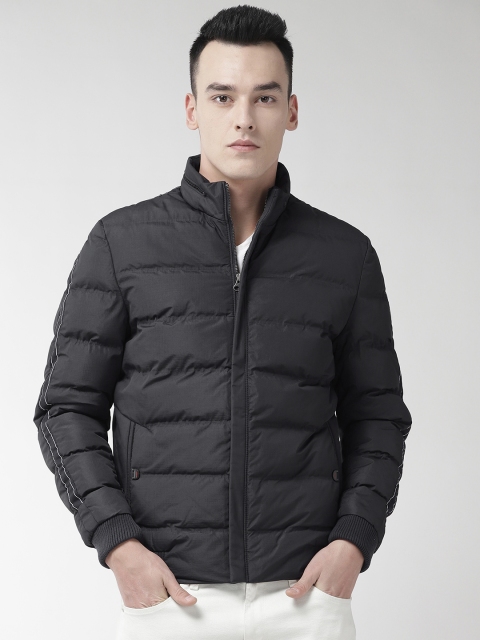 

Fort Collins Men Navy Blue Solid Padded Jacket