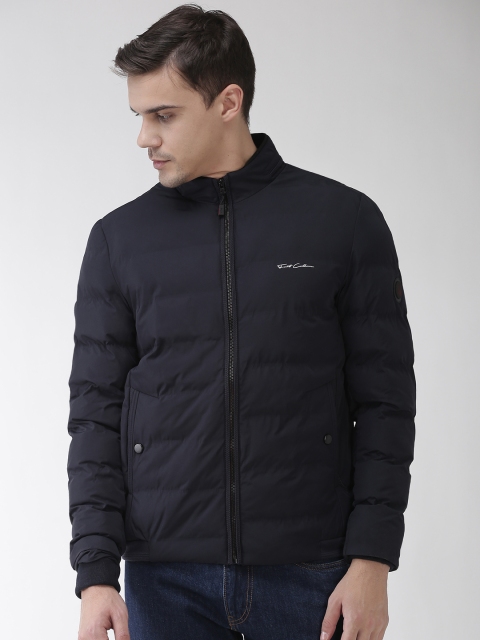 

Fort Collins Men Navy Blue Solid Padded Jacket