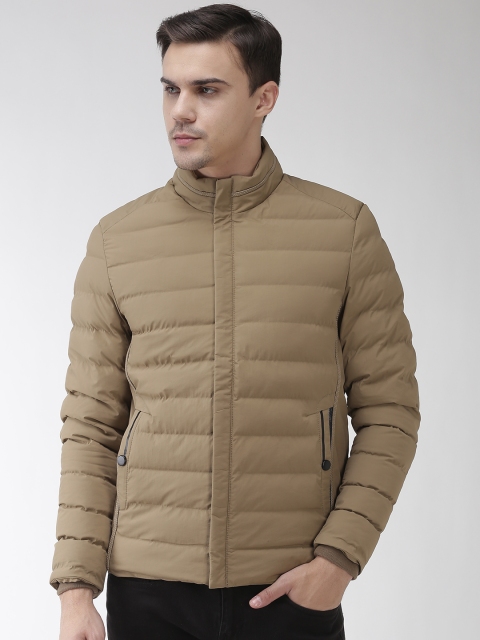 

Fort Collins Men Beige Solid Padded Jacket