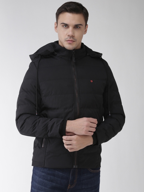 

Fort Collins Men Black Hooded Solid Padded Jacket
