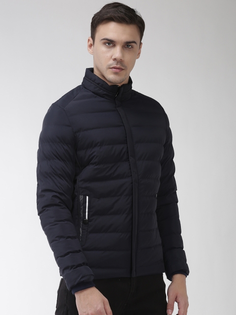 

Fort Collins Men Navy Blue Solid Padded Jacket