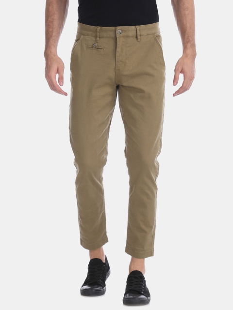 

Flying Machine Men Khaki Brown Regular Fit Solid Chinos