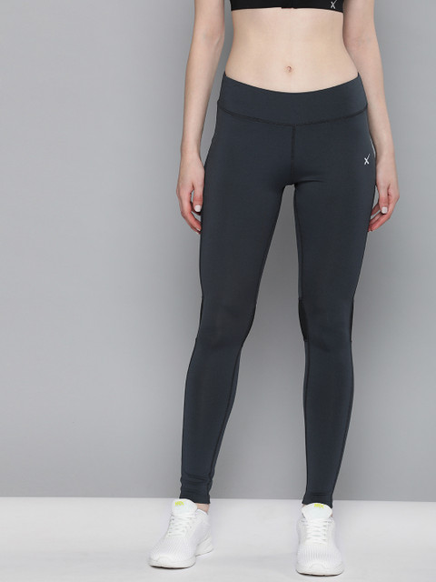

HRX by Hrithik Roshan Women Navy Blue Solid Rapid Dry Training Tights