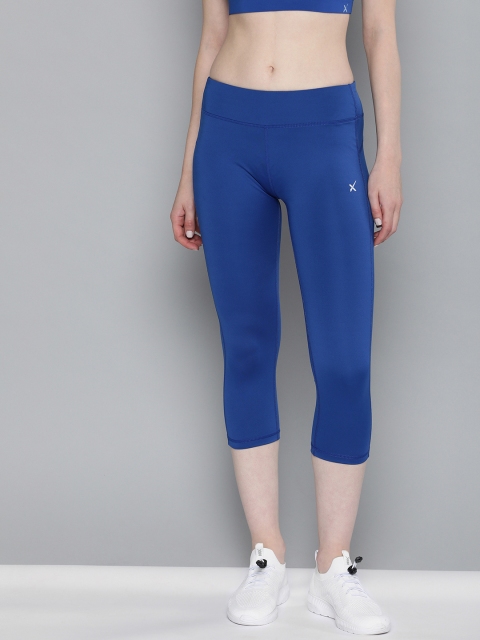

HRX by Hrithik Roshan Women Blue Solid Rapid Dry Tights