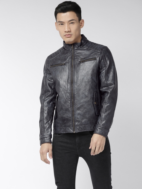 

Flying Machine Men Navy Blue Solid Tailored Jacket