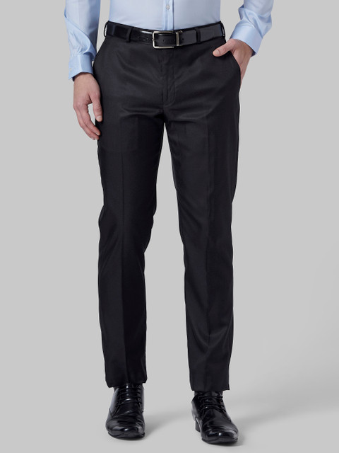 

Park Avenue Men Black Regular Fit Solid Formal Trousers