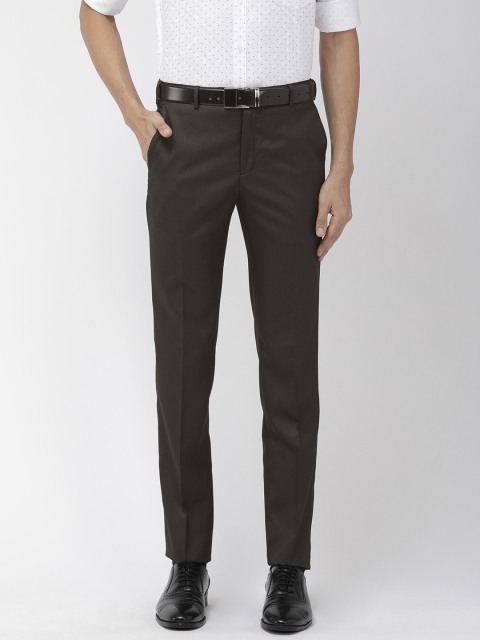 

Raymond Men Black Slim Fit Solid Formal Trousers