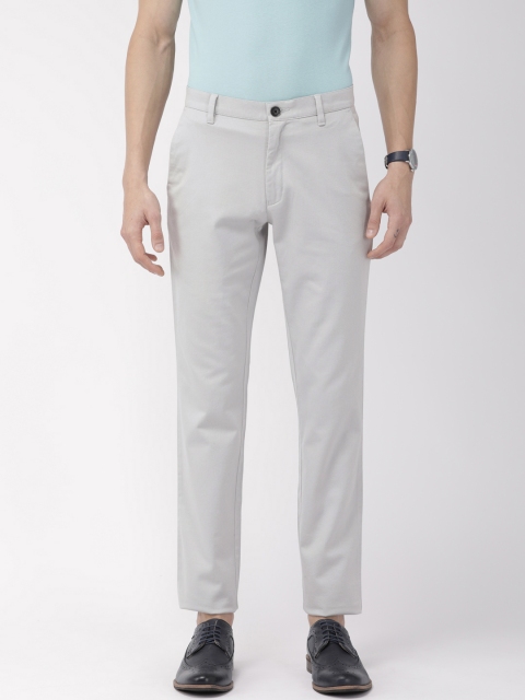 

Raymond Men Grey Slim Fit Self Design Regular Trousers