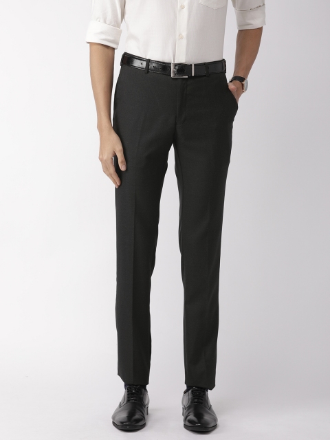 

Raymond Men Black Slim Fit Solid Formal Trousers